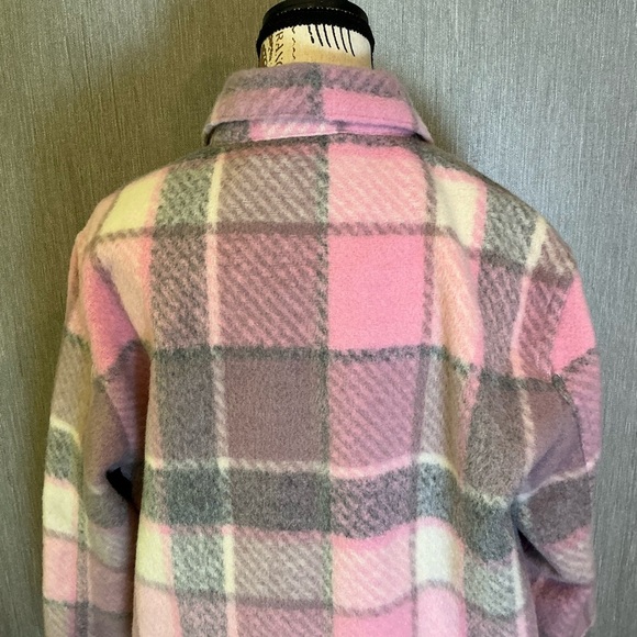 Blank NYC Pink and Gray Plaid Jacket Size Medium - Picture 8 of 12